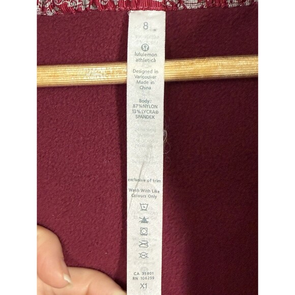 Lululemon Apres Women's 8 Long Raspberry Softshell Hooded Jacket Full Zip‎ Coat - Picture 6 of 13